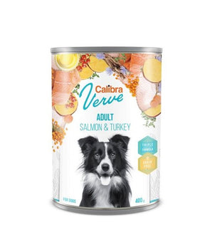 Calibra Dog Verve GF Adult Salmon & Turkey Canned Food 6x400g
