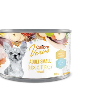 Calibra Dog Verve GF Adult Small Duck & Turkey Canned Food 6x200g