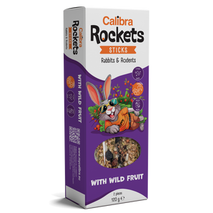 Calibra Rockets Sticks Rabbits & Rodents Wild Fruit 120g