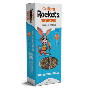 Calibra Rockets Sticks Rabbits & Rodents Vegetable 120g