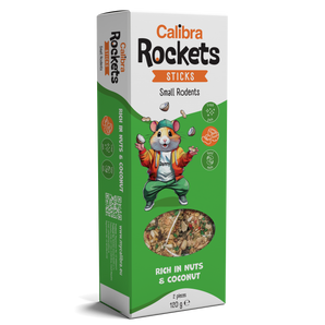 Calibra Rockets Sticks Small Rodents Nut & Coconut 120g