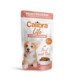 Calibra Dog Life Pouch Pup&Jnr Beef 10x150g